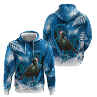 Tui Bird New Zealand Christmas In July Hoodie NZ Aroha Koru Fern Marble Vibes LT14 - Polynesian Pride
