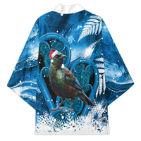 Tui Bird New Zealand Christmas In July Kimono NZ Aroha Koru Fern Marble Vibes