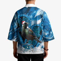 Tui Bird New Zealand Christmas In July Kimono NZ Aroha Koru Fern Marble Vibes