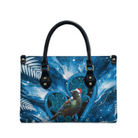 Tui Bird New Zealand Christmas In July Leather Bag NZ Aroha Koru Fern Marble Vibes LT14 - Polynesian Pride