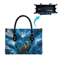 Tui Bird New Zealand Christmas In July Leather Bag NZ Aroha Koru Fern Marble Vibes LT14 - Polynesian Pride