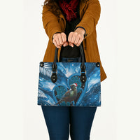 Tui Bird New Zealand Christmas In July Leather Bag NZ Aroha Koru Fern Marble Vibes LT14 - Polynesian Pride