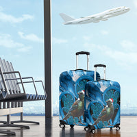 Tui Bird New Zealand Christmas In July Luggage Cover NZ Aroha Koru Fern Marble Vibes LT14 - Polynesian Pride