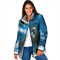 Tui Bird New Zealand Christmas In July Padded Jacket NZ Aroha Koru Fern Marble Vibes