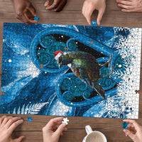 Tui Bird New Zealand Christmas In July Puzzle NZ Aroha Koru Fern Marble Vibes