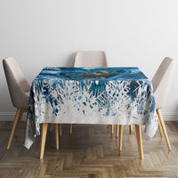 Tui Bird New Zealand Christmas In July Tablecloth NZ Aroha Koru Fern Marble Vibes LT14 - Polynesian Pride