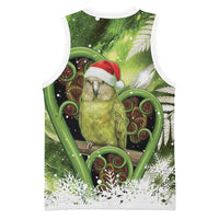 Kakapo New Zealand Christmas In July Basketball Jersey NZ Aroha Koru Fern Marble Vibes LT14 - Polynesian Pride