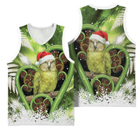 Kakapo New Zealand Christmas In July Basketball Jersey NZ Aroha Koru Fern Marble Vibes LT14 - Polynesian Pride