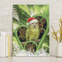 Kakapo New Zealand Christmas In July Canvas Wall Art NZ Aroha Koru Fern Marble Vibes