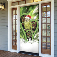 Kakapo New Zealand Christmas In July Door Cover NZ Aroha Koru Fern Marble Vibes LT14 - Polynesian Pride