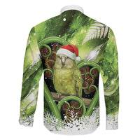 Kakapo New Zealand Christmas In July Family Matching Off Shoulder Maxi Dress and Hawaiian Shirt NZ Aroha Koru Fern Marble Vibes LT14 - Polynesian Pride
