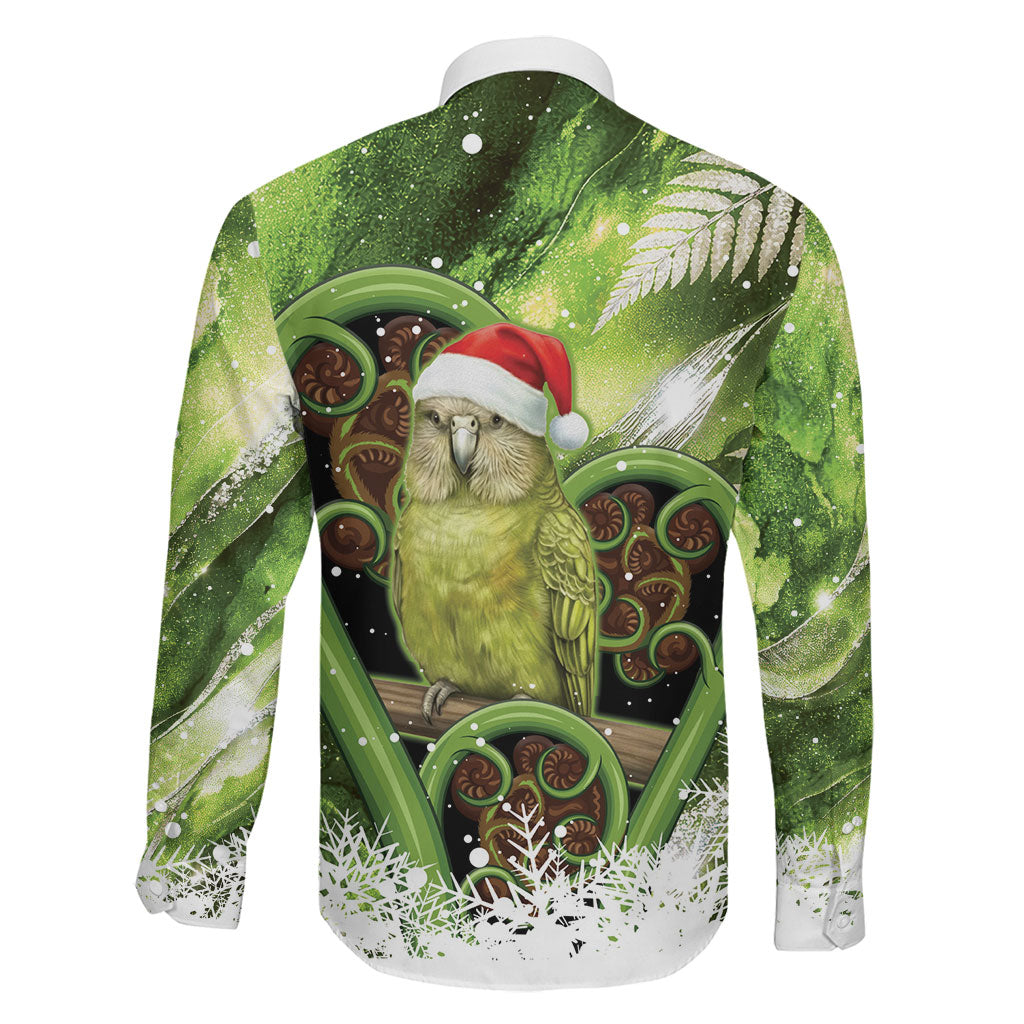 Kakapo New Zealand Christmas In July Family Matching Short Sleeve Bodycon Dress and Hawaiian Shirt NZ Aroha Koru Fern Marble Vibes LT14 - Polynesian Pride