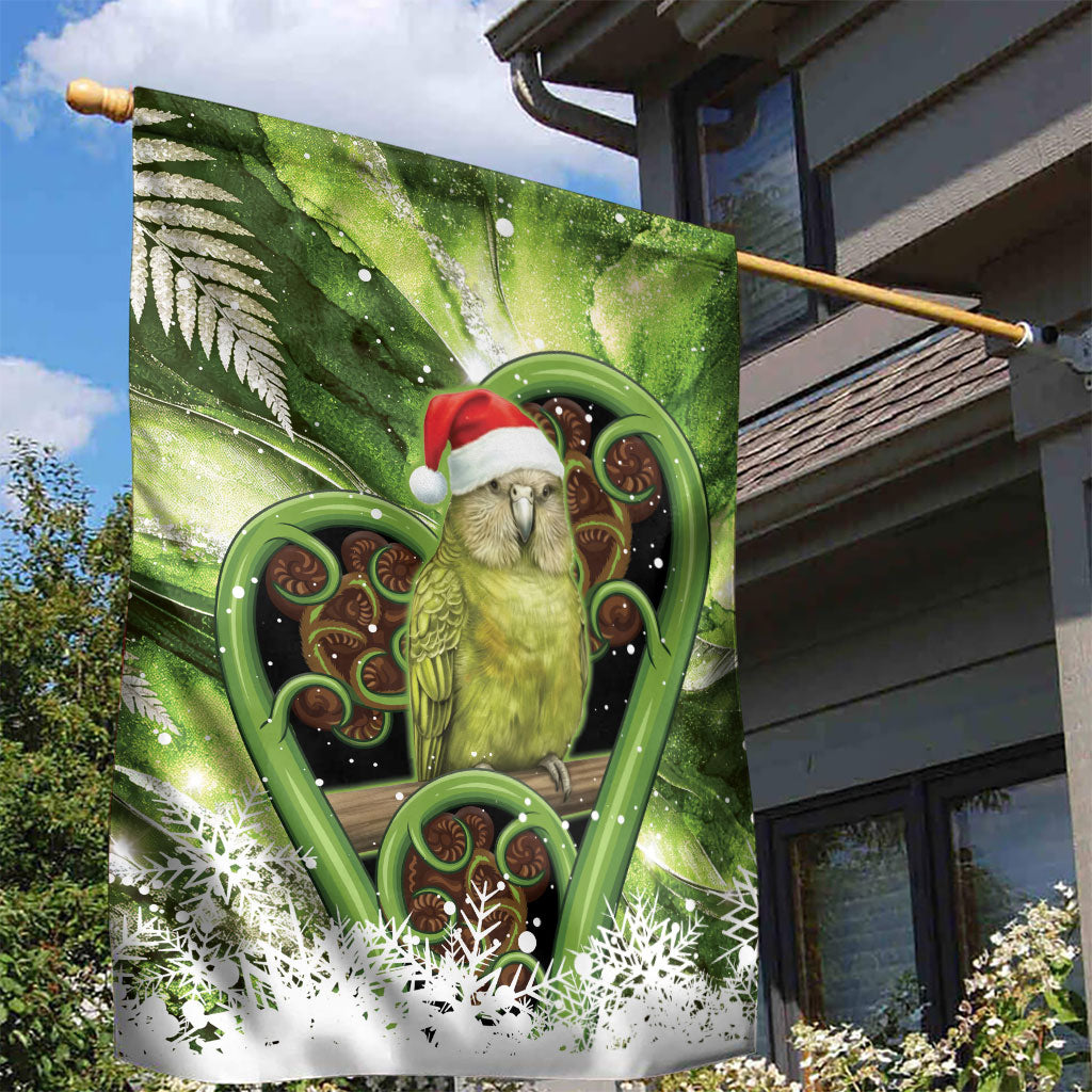 Kakapo New Zealand Christmas In July Garden Flag NZ Aroha Koru Fern Marble Vibes LT14 - Polynesian Pride