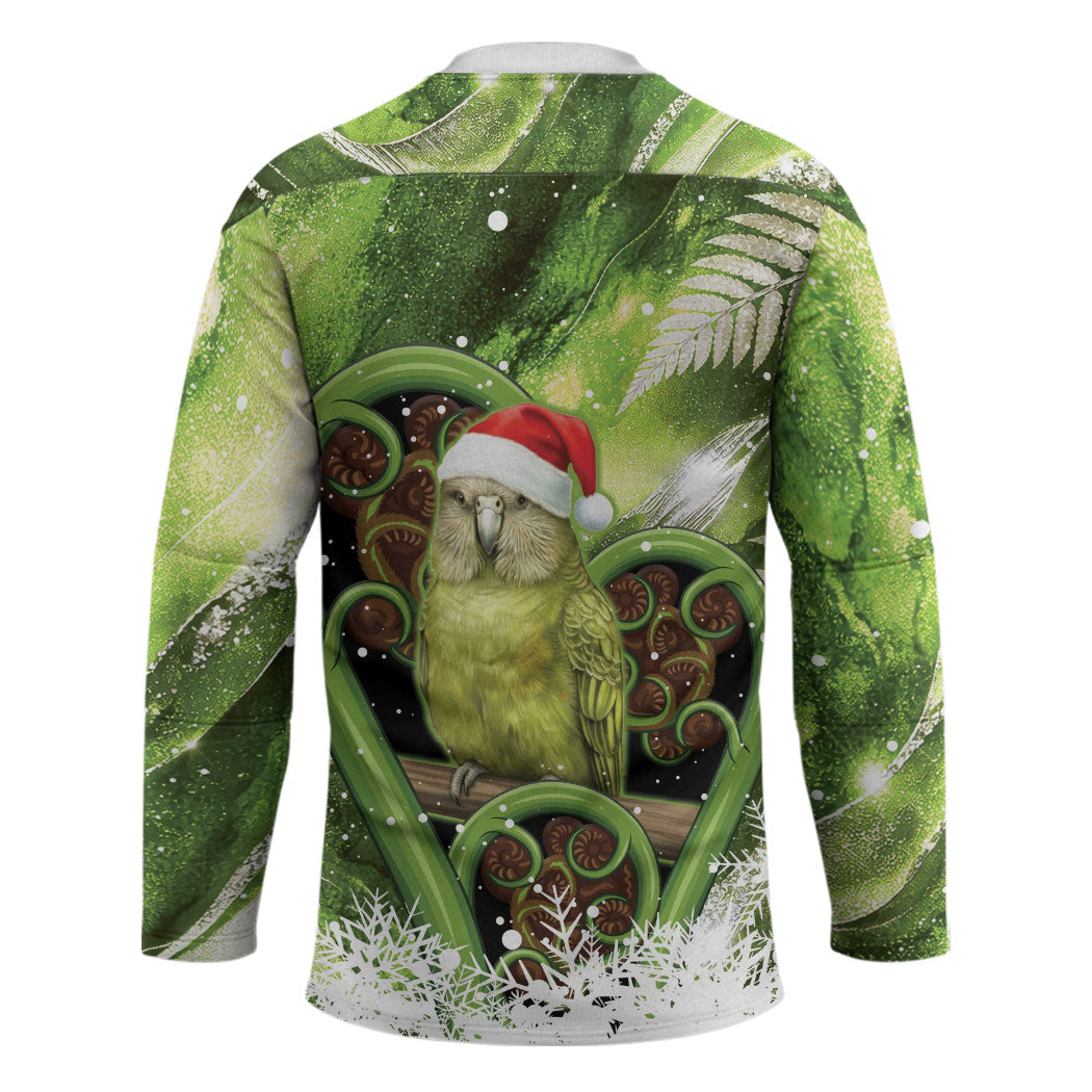 Kakapo New Zealand Christmas In July Hockey Jersey NZ Aroha Koru Fern Marble Vibes LT14 - Polynesian Pride