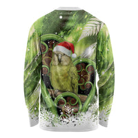 Kakapo New Zealand Christmas In July Long Sleeve Shirt NZ Aroha Koru Fern Marble Vibes LT14 - Polynesian Pride