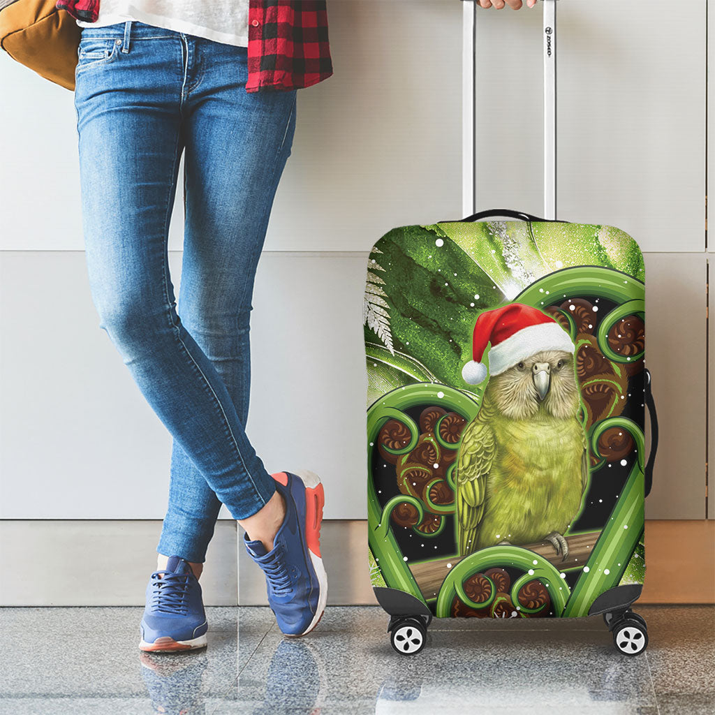 Kakapo New Zealand Christmas In July Luggage Cover NZ Aroha Koru Fern Marble Vibes LT14 - Polynesian Pride