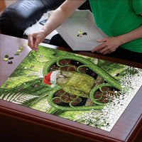 Kakapo New Zealand Christmas In July Puzzle NZ Aroha Koru Fern Marble Vibes