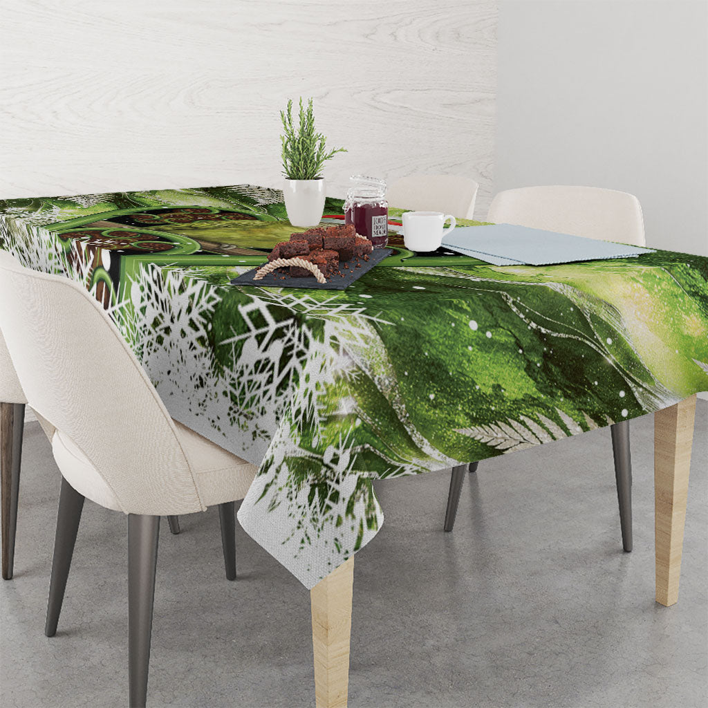 Kakapo New Zealand Christmas In July Tablecloth NZ Aroha Koru Fern Marble Vibes
