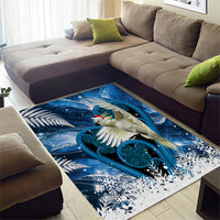Sulphur-crested Cockatoo New Zealand Christmas In July Area Rug NZ Aroha Koru Fern Marble Vibes LT14 - Polynesian Pride