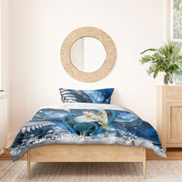 Sulphur-crested Cockatoo New Zealand Christmas In July Bedding Set NZ Aroha Koru Fern Marble Vibes