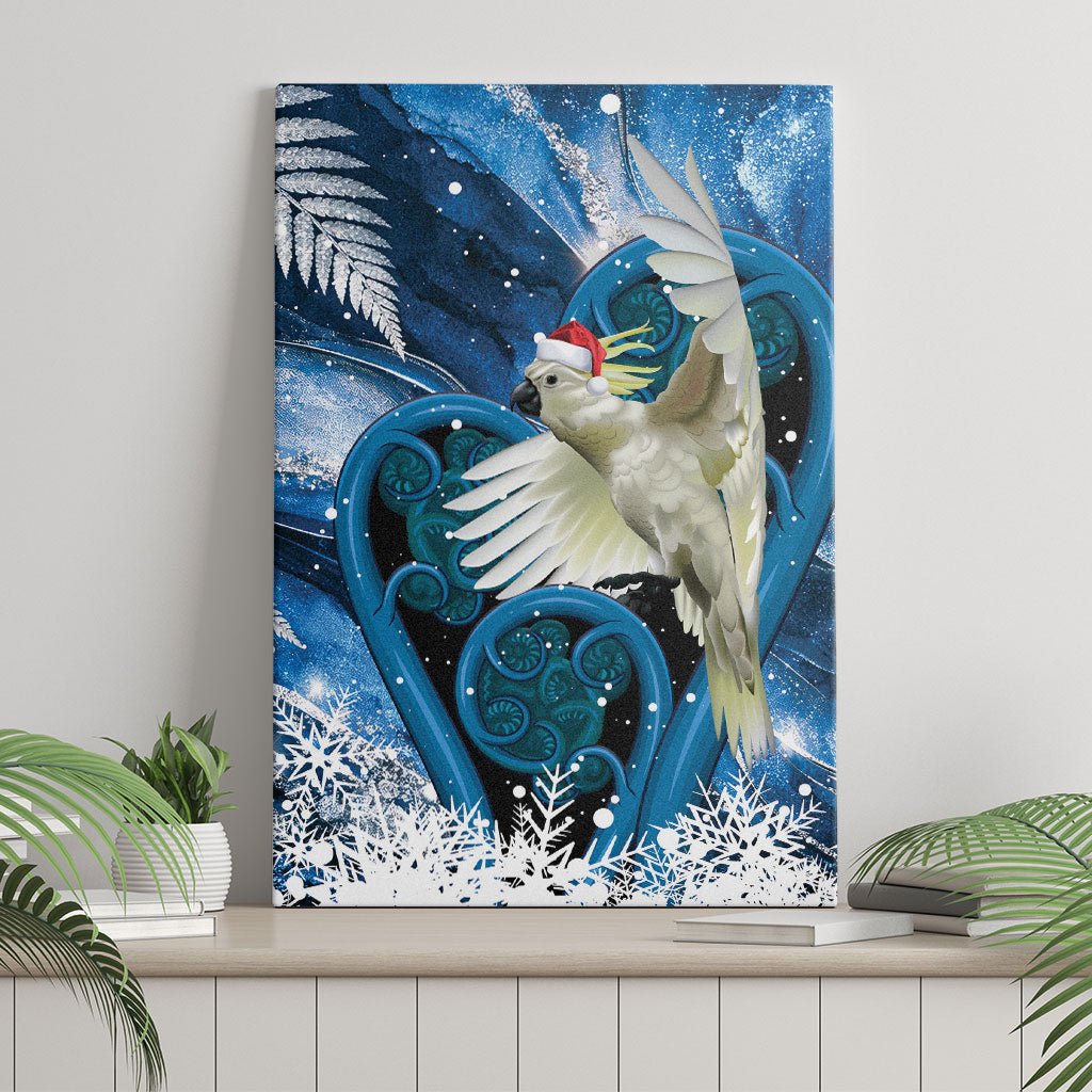 Sulphur-crested Cockatoo New Zealand Christmas In July Canvas Wall Art NZ Aroha Koru Fern Marble Vibes LT14 - Polynesian Pride