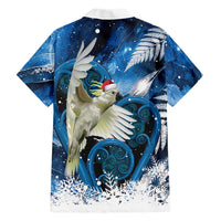 Sulphur-crested Cockatoo New Zealand Christmas In July Family Matching Long Sleeve Bodycon Dress and Hawaiian Shirt NZ Aroha Koru Fern Marble Vibes LT14 - Polynesian Pride