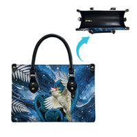 Sulphur-crested Cockatoo New Zealand Christmas In July Leather Bag NZ Aroha Koru Fern Marble Vibes LT14 - Polynesian Pride