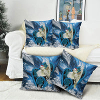 Sulphur-crested Cockatoo New Zealand Christmas In July Pillow Cover NZ Aroha Koru Fern Marble Vibes LT14 - Polynesian Pride