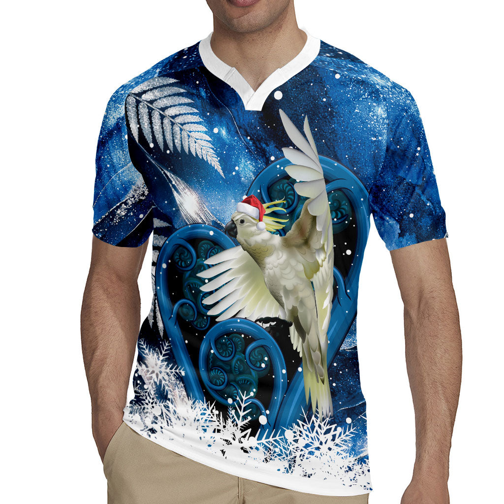 Sulphur-crested Cockatoo New Zealand Christmas In July Rugby Jersey NZ Aroha Koru Fern Marble Vibes LT14 - Polynesian Pride