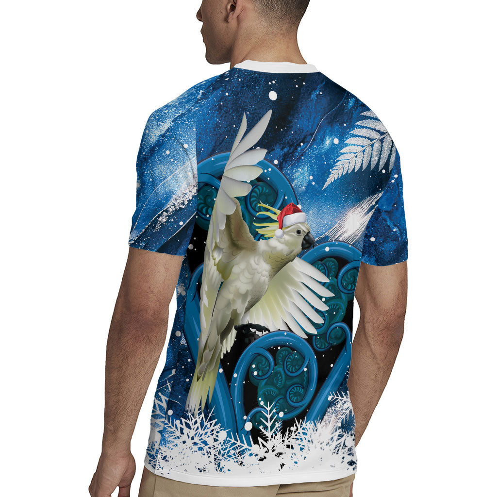 Sulphur-crested Cockatoo New Zealand Christmas In July Rugby Jersey NZ Aroha Koru Fern Marble Vibes LT14 - Polynesian Pride