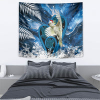Sulphur-crested Cockatoo New Zealand Christmas In July Tapestry NZ Aroha Koru Fern Marble Vibes LT14 - Polynesian Pride