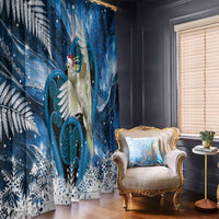 Sulphur-crested Cockatoo New Zealand Christmas In July Window Curtain NZ Aroha Koru Fern Marble Vibes LT14 - Polynesian Pride