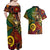 Vanuatu and Australia Couples Matching Off Shoulder Maxi Dress and Hawaiian Shirt Vanuatuan Polynesian Mix Aussie Aboriginal Art LT14 - Polynesian Pride