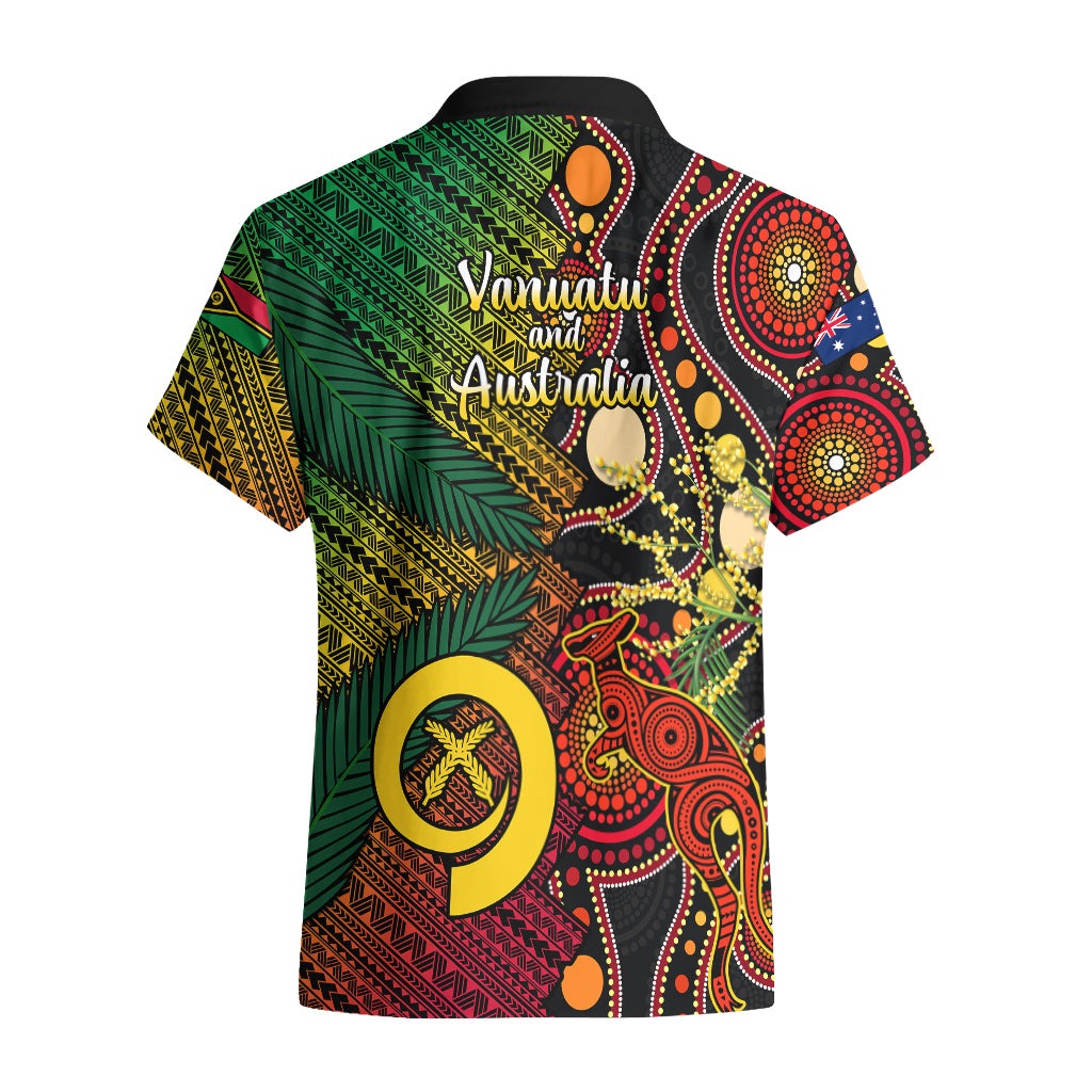 Vanuatu and Australia Hawaiian Shirt Vanuatuan Polynesian Mix Aussie Aboriginal Art LT14 - Polynesian Pride