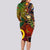 Vanuatu and Australia Long Sleeve Bodycon Dress Vanuatuan Polynesian Mix Aussie Aboriginal Art LT14 - Polynesian Pride