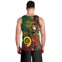 Vanuatu and Australia Men Tank Top Vanuatuan Polynesian Mix Aussie Aboriginal Art LT14 - Polynesian Pride