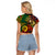 Vanuatu and Australia Raglan Cropped T Shirt Vanuatuan Polynesian Mix Aussie Aboriginal Art LT14 - Polynesian Pride