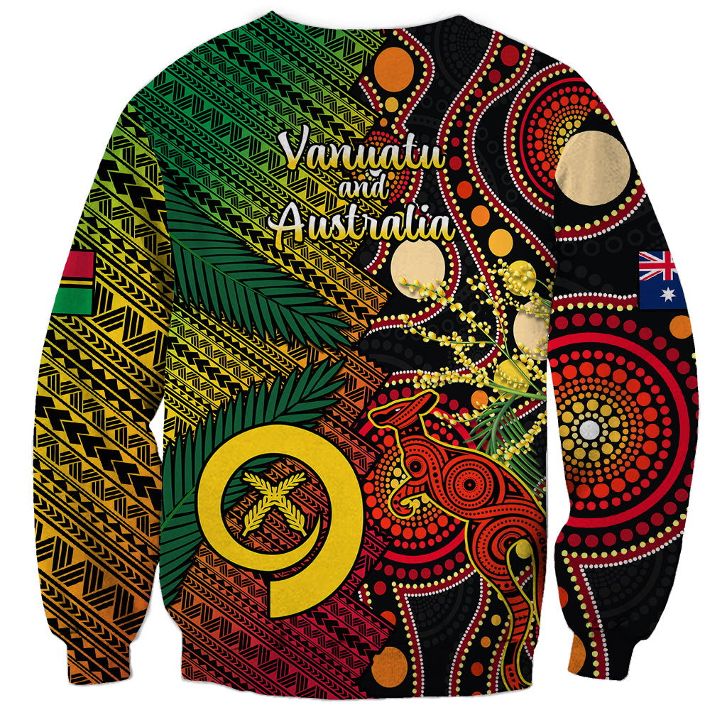 Vanuatu and Australia Sweatshirt Vanuatuan Polynesian Mix Aussie Aboriginal Art LT14 - Polynesian Pride