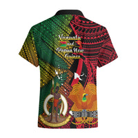 Vanuatu and Papua New Guinea Hawaiian Shirt Vanuatuan With PNG Polynesian Pattern LT14 - Polynesian Pride