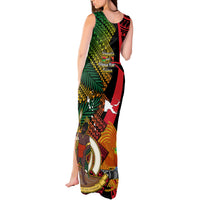 Vanuatu and Papua New Guinea Tank Maxi Dress Vanuatuan With PNG Polynesian Pattern LT14 - Polynesian Pride