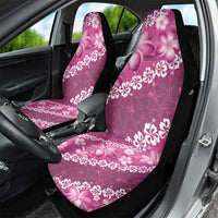 Vintage Pink Polynesia Car Seat Cover Plumeria With Hibiscus Tropical Vibes LT14 - Polynesian Pride