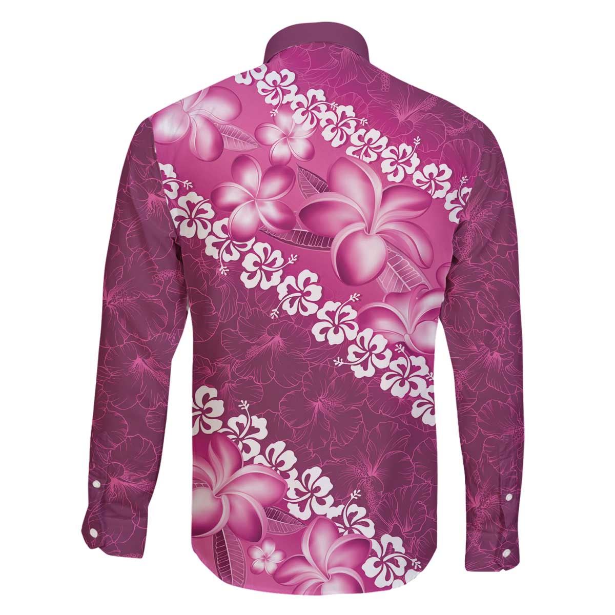 Vintage Pink Polynesia Family Matching Puletasi and Hawaiian Shirt Plumeria With Hibiscus Tropical Vibes LT14 - Polynesian Pride