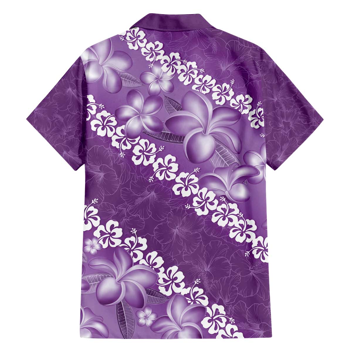 Vintage Purple Polynesia Family Matching Off The Shoulder Long Sleeve Dress and Hawaiian Shirt Plumeria With Hibiscus Tropical Vibes LT14 - Polynesian Pride