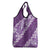 Vintage Purple Polynesia Grocery Bag Plumeria With Hibiscus Tropical Vibes