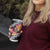 Black Polynesia Tumbler Cup Plumeria With Hibiscus Pattern Tropical Vibes