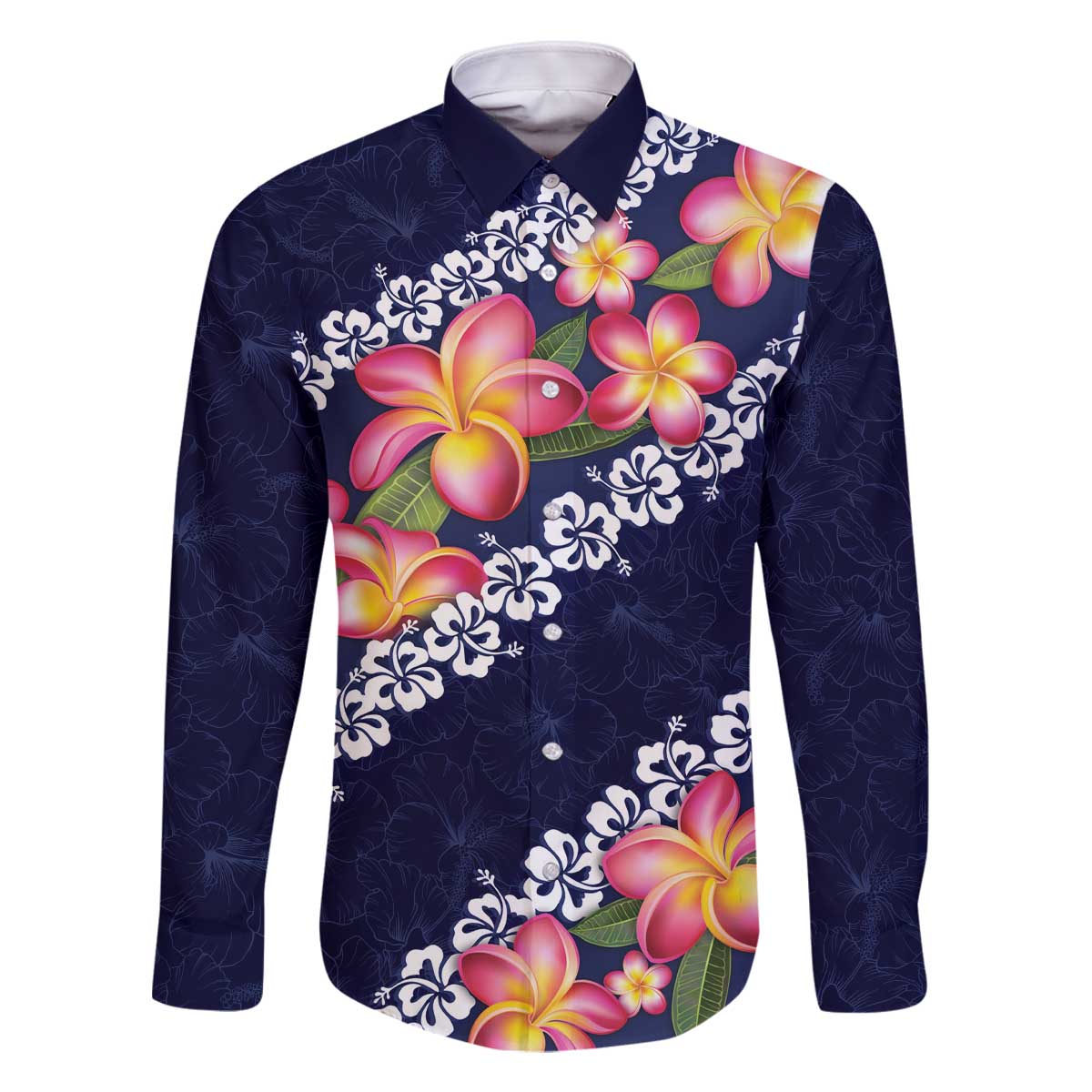 Blue Polynesia Family Matching Off Shoulder Short Dress and Hawaiian Shirt Plumeria With Hibiscus Pattern Tropical Vibes