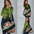 Green Polynesia Grocery Bag Plumeria With Hibiscus Pattern Tropical Vibes