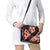 Oxblood Polynesia Shoulder Handbag Plumeria With Hibiscus Pattern Tropical Vibes