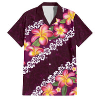 Pink Polynesia Family Matching Puletasi and Hawaiian Shirt Plumeria With Hibiscus Pattern Tropical Vibes