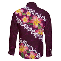 Pink Polynesia Family Matching Puletasi and Hawaiian Shirt Plumeria With Hibiscus Pattern Tropical Vibes